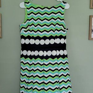 London Times Flare Dress - Size 10